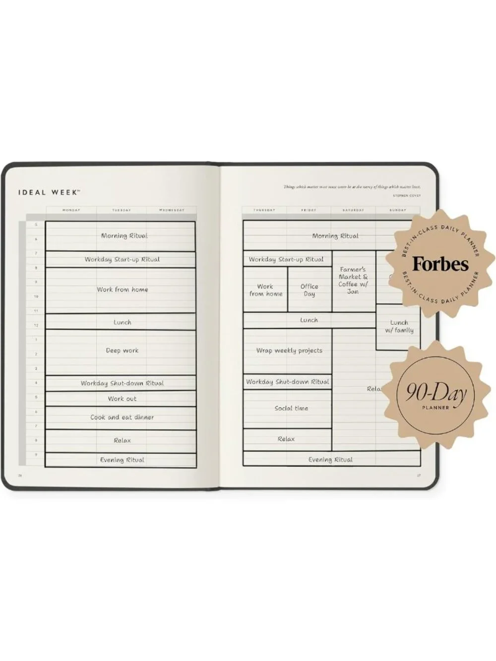 Daily Planner - Oatmeal Linen, Goal Setting, Focus Boosting, Hardcover - Achieve